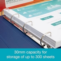 Elba A3 Portrait 4-Ring Binder Black SINGLE
