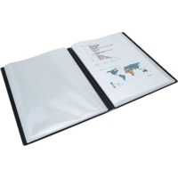 A4 Hard Back Display 36 Pocket Presentation Book Black