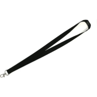 Plain 20mm Lanyard with Hook & Breakaway Clip BLACK