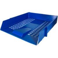 Plastic Stackable A4 Letter Tray   Blue