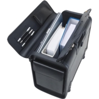 Alassio Pilot Faux Leather Wheeled Case Black