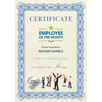 Certificate A4 Paper with Foil Seals Blue Pack of 30