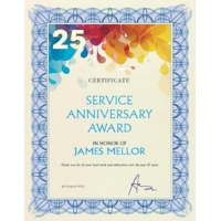 Certificate A4 Paper with Foil Seals Blue Pack of 30