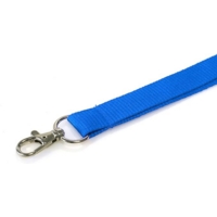 Plain 20mm Lanyard with Hook & Breakaway Clip BLUE