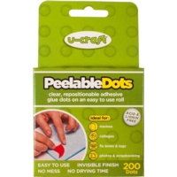 Peelable Removable 200 Glue 10mm Dots Single Pack