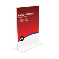 Acrylic Desk Sign Holder Double Sided A4