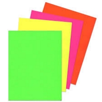 Fluorescent Neon Card A4 Pack of 6