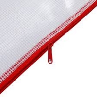 A3 Mesh Assorted Colour Zips Transparent SINGLE BAG