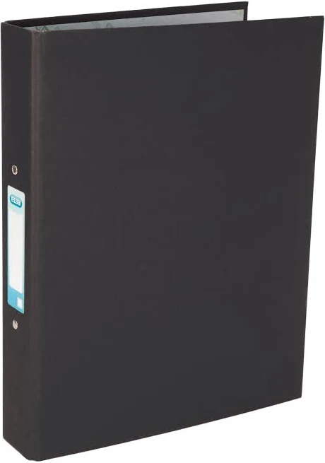 Elba A4 Portrait 2-Ring Binder Black Box of 10
