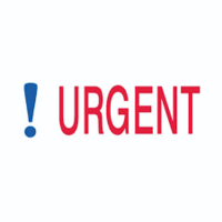 URGENT Word Self Inking Red Ink Stamp
