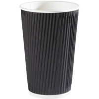 Hot Drinks 16oz Cups Ripple Wall Sleeve of 25