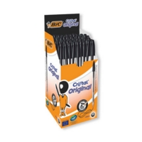 Bic Cristal Original Medium Ball Point Pen Black Box of 50