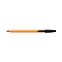 Bic Orange Fine Ballpoint Pens Black Ink Box of 20