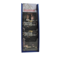 A4 Wall Mounted Brochure 3 Pocket Display Blue