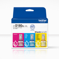 Brother BTD180 Cyan, Magenta, Yellow Value PackBottle 48.8ml