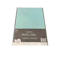 A4 Pastel Coloured Card 210gsm Pack of 10