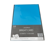 A4 Bright Coloured Card 210gsm Pack of 10