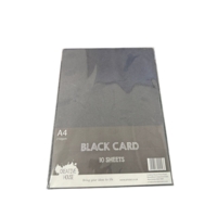 A4 Black Card 210gsm Pack of 10