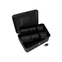10" Steel Cash Box Black