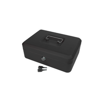 10" Steel Cash Box Black