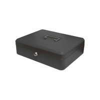 12" Steel Cash Box Black