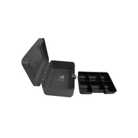 6" Steel Cash Box Black