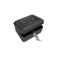 6" Steel Cash Box Black