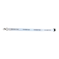 Printed 20mm EXHIBITOR Lanyard with Hook & Clip