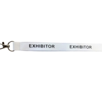 Printed 20mm EXHIBITOR Lanyard with Hook & Clip
