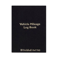 Guildhall Vehicle Mileage Log Black Book T43