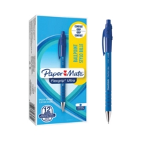 Paper Mate Flexgrip Ultra Medium Blue Ink Pens Box of 12