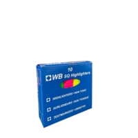 Square Highlighters Assorted Colours Pack of 4