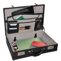 Leather Look Expandable Attache Case