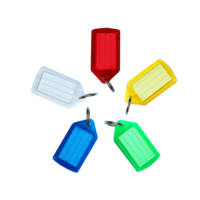 Medium Sliding Key Tags Fobs Assorted Colours Pack of 50