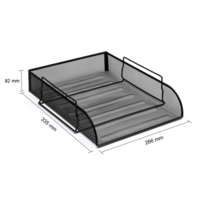 Wiremesh Portrait A4 Letter Tray Black