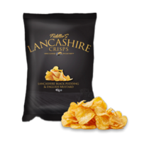 Lancashire Crisps Black Pudding Mustard 40g Box of 24