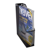 Wiremesh Magazine Rack Holder Black