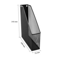 Wiremesh Magazine Rack Holder Black