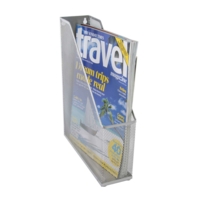 Wiremesh Magazine Rack Holder Silver