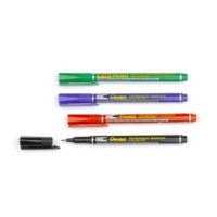 Pentel NF450 Extra Fine Asssorted Markers Pack of 4
