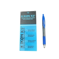 KW Retractable Blue Grip Ballpoint Pens Box of 10