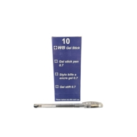 KW Gel Stick 0.7mm Ballpoint Pens Black Box of 10
