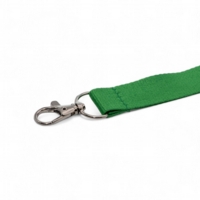 Plain 20mm Lanyard with Hook & Breakaway Clip GREEN
