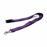 Plain 20mm Lanyard with Hook & Breakaway Clip PURPLE