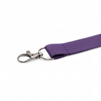 Plain 20mm Lanyard with Hook & Breakaway Clip PURPLE