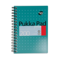 Pukka A6 Jotta Wirebound Metallic Notebook Pack of 3