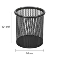 Wiremesh Round Storage Pen Pot Black