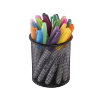 Wiremesh Round Storage Pen Pot Black
