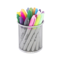 Wiremesh Round Storage Pen Pot Silver