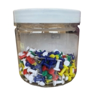 Push Pins Assorted Colours Tub of 200